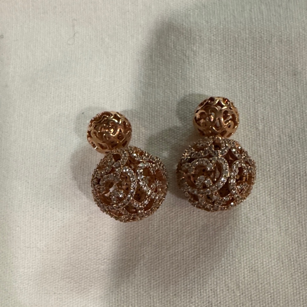 Rose Gold Tribal Earrings